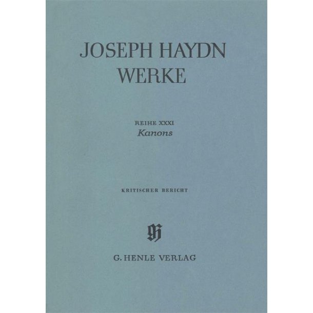 Franz Joseph Haydn: Canons - Critical Report