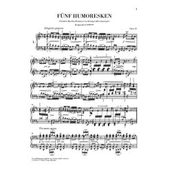 Max Reger: Five Humoresques for Piano op. 20