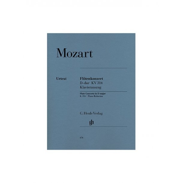 Wolfgang Amadeus Mozart: Concerto For Flute And Orchestra In D KV314 (Flute And Piano)