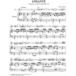 Wolfgang Amadeus Mozart: Andante for Flute and Orchestra C major KV 315