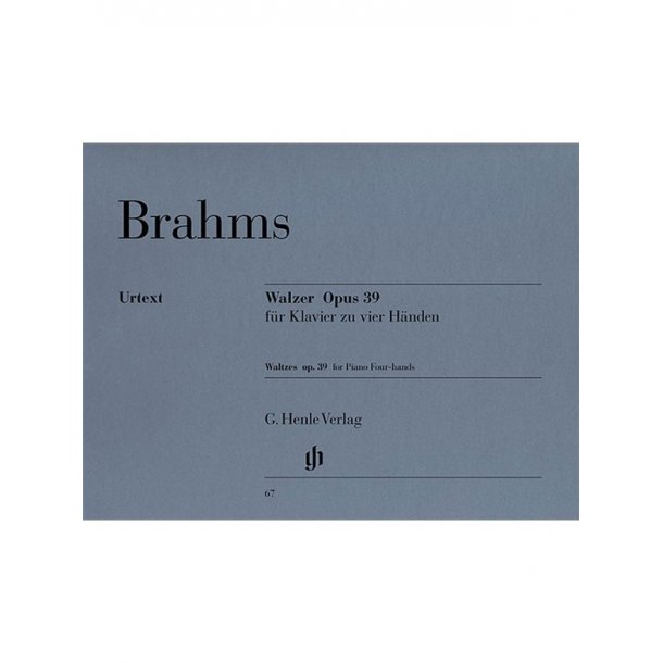Johannes Brahms: Waltzes Op.39 - Piano Duet (Urtext Edition)