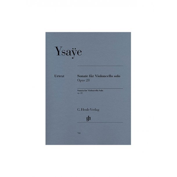 Eugene Ysaye: Sonata For Cello Solo Op.28