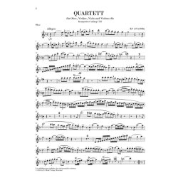 W.A. Mozart: Oboenquartett F Dur KV.370 (368b)