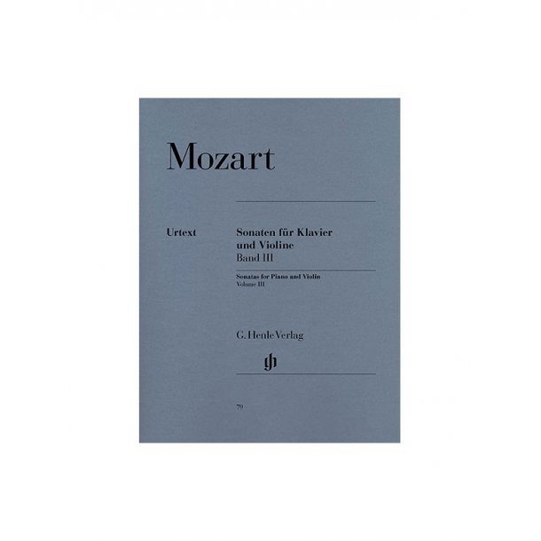 W.A. Mozart: Violin Sonatas - Volume 3 (Urtext Edition)