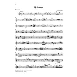 W.A. Mozart: Horn Quintet In E flat K.407 (386c) - Urtext Parts
