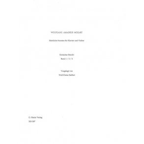 Wolfgang Amadeus Mozart: Samtliche Sonaten Fur Klavier Und Violine - Critical Report