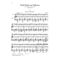 Robert Schumann: Five Pieces In Folk Style Op.102 - Violin Version