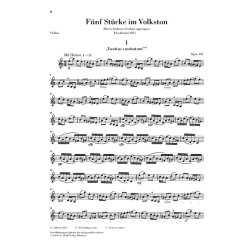 Robert Schumann: Five Pieces In Folk Style Op.102 - Violin Version