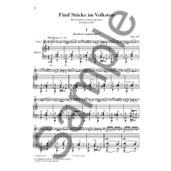 Robert Schumann: Five Pieces In Folk Style Op.102 - Violin Version