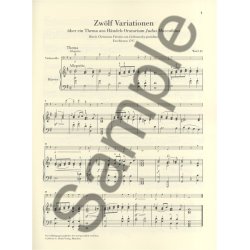 BEETHOVEN VARIATIONS FOR PIANO & VIOLONCELLO PF/VLC BK URTEXT