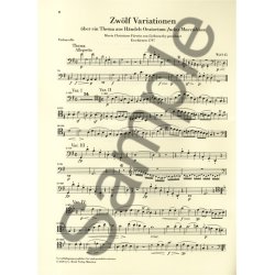 BEETHOVEN VARIATIONS FOR PIANO & VIOLONCELLO PF/VLC BK URTEXT