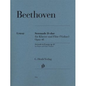 Beethoven Serenade In D Major Op. 41 For Flute (Violin) & Piano Bk