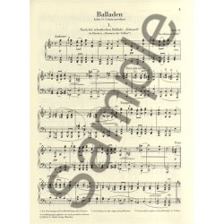 Johannes Brahms: Ballades Op.10 - Urtext