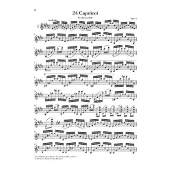 Nicol Paganini: 24 Capricci Op.1 (Urtext Study Score)