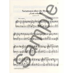 Joseph Haydn: Variations On The Hymn "Gott Erhalte" Version For Piano
