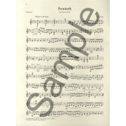 Ludwig Van Beethoven: Sextet In E Flat Op.81b - Urtext Parts