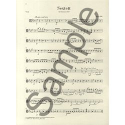 Ludwig Van Beethoven: Sextet In E Flat Op.81b - Urtext Parts