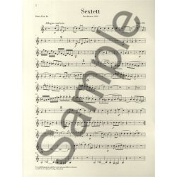 Ludwig Van Beethoven: Sextet In E Flat Op.81b - Urtext Parts