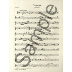 Ludwig Van Beethoven: Sextet In E Flat Op.81b - Urtext Parts