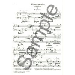 Johannes Brahms: Piano Pieces