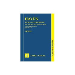 Joseph Haydn: Six Divertimenti For Violin (Flute), Violin And Violoncello Hob. IV:6*-11* - Henle Urtext Study Score