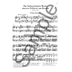 Joseph Haydn: The Seven Last Words Of Christ - Arrangement For Piano