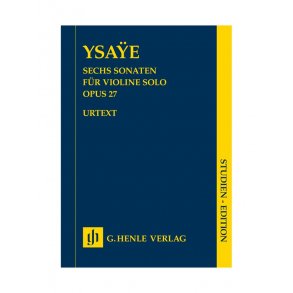 Eugne Ysae: Six Sonatas Op.27 (Urtext Study Score)