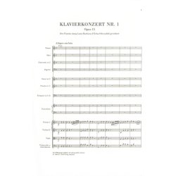 Beethoven: Piano Concerto No.1 In C Op.15 - Study Score (Henle Urtext Edition)