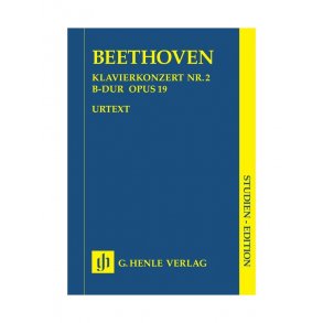 Beethoven: Piano Concert No.2 In B Flat Op.19 (Henle Urtext Edition) - Study Score