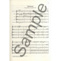 W.A. Mozart: Horn Quintet In E flat K.407 (386c) - Urtext Study Score