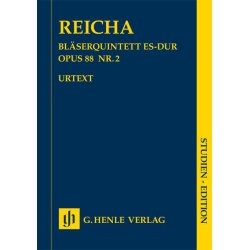 Anton Reicha: Quintet For Wind Instruments In E flat Op.88 No.2 (Study Score)