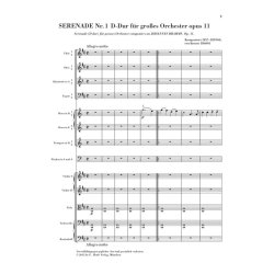 BRAHMS JOHANNES SERENADE NO.1 STUDY SCORE URTEXT BK