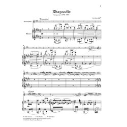 Claude Debussy: Rhapsody For Alto Saxophone And Orchestra (Piano Reduction)