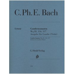 C.P.E. Bach: Gamba Sonatas Wq 88, 136, 137, Edition for Gamba (Viola)