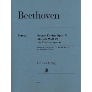 BEETHOVEN SEXTET IN Eb MAJOR OP71 MARCH WOO 29 WIND INST URTEXT BOOK