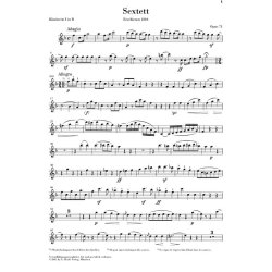 BEETHOVEN SEXTET IN Eb MAJOR OP71 MARCH WOO 29 WIND INST URTEXT BOOK