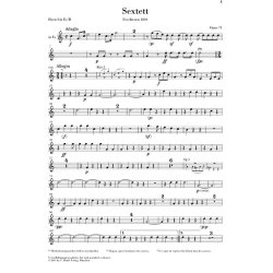 BEETHOVEN SEXTET IN Eb MAJOR OP71 MARCH WOO 29 WIND INST URTEXT BOOK