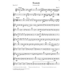 BEETHOVEN SEXTET IN Eb MAJOR OP71 MARCH WOO 29 WIND INST URTEXT BOOK