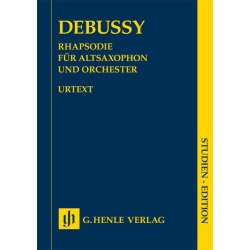Claude Debussy: Rhapsody For Alto Saxophone And Orchestra (Study Score)