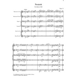 BEETHOVEN SEXTET IN Eb MAJOR OP71 MARCH WOO 29 WIND INST URTEXT STSC