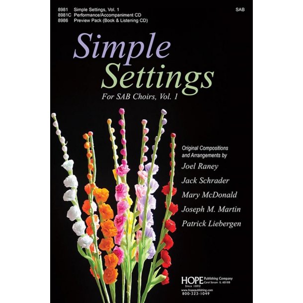 Simple Settings for SAB Choirs, Vol. 1