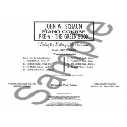 John W. Schaum: Piano Course: Pre A - The Green Book