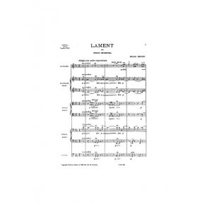 Frank Bridge: Lament (Score)