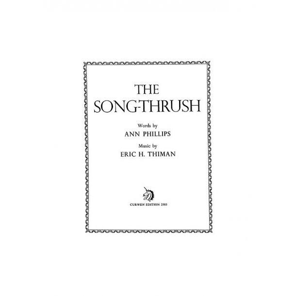 Thiman, E The Song-thrush Voice/Piano