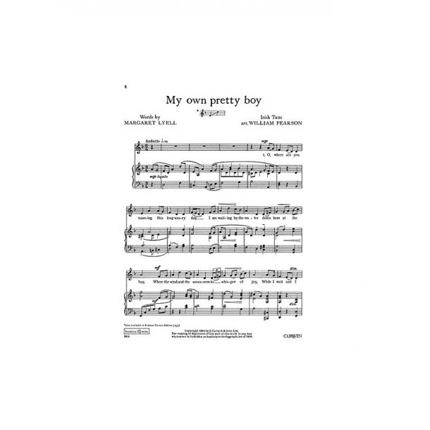 Pearson, W My Own Pretty Boy D Minor+g Minor Voice/Piano