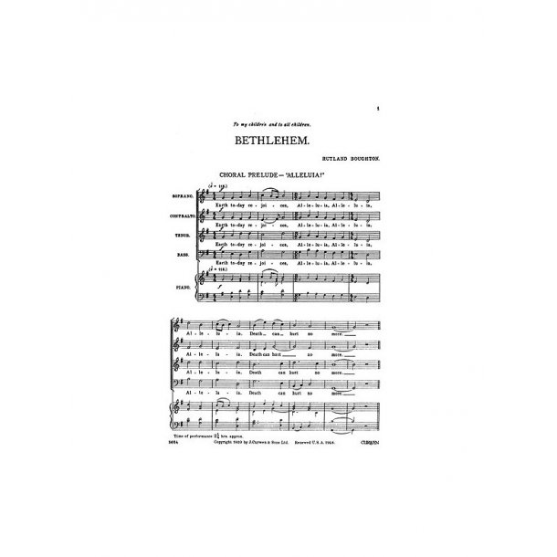 Rutland Boughton: Bethlehem