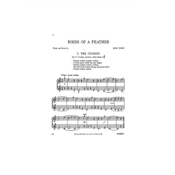 Tobin, J Birds Of A Feather (Not From Tv) Piano