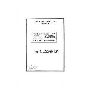 Armstrong Gibbs Gossamer (No.1 Of Three Pieces) Violin/Piano