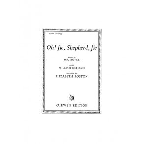 Defesch, W Oh! Fie, Shepherd, Fie Voice/Piano