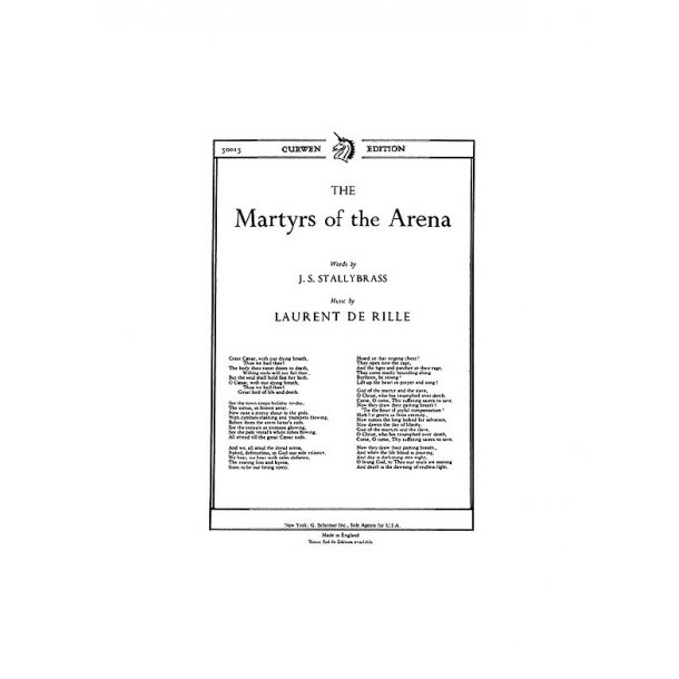 De Rille, L The Martyrs Of The Arena Ttbb/Piano